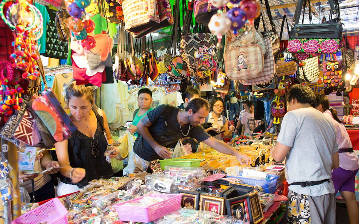 Рынок выходного дня Чатучак в Бангкоке, Таиланд, 1