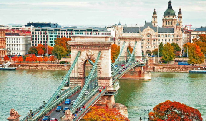 Цепной мост Венгрия Будапешт