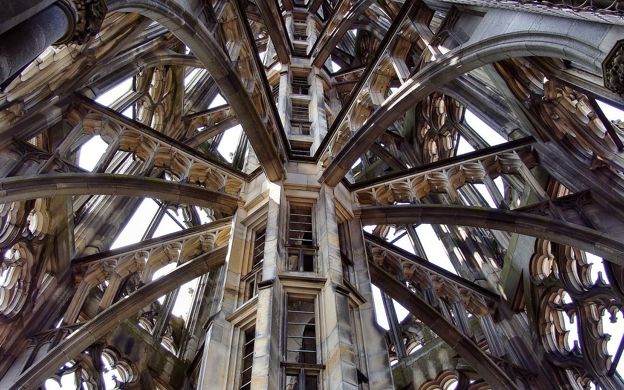 Внутри башни собора Ульма Германия