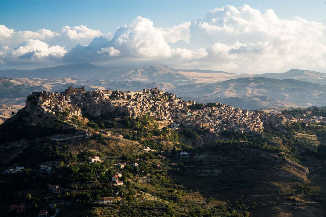 Провинция Кальтаниссетта Сицилия панорамный вид