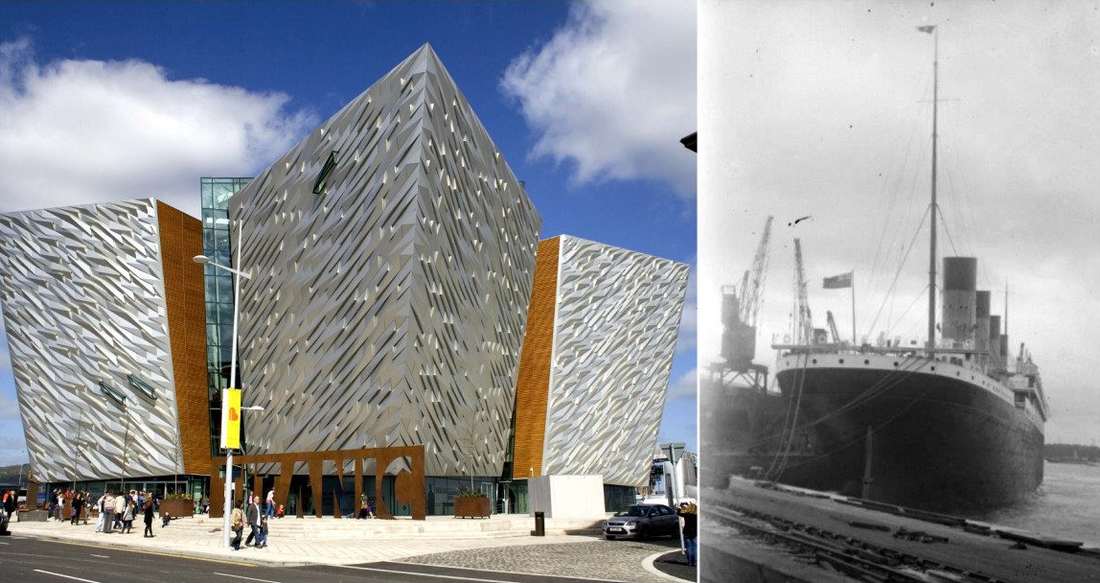 Здание музея Титаника в Белфасте