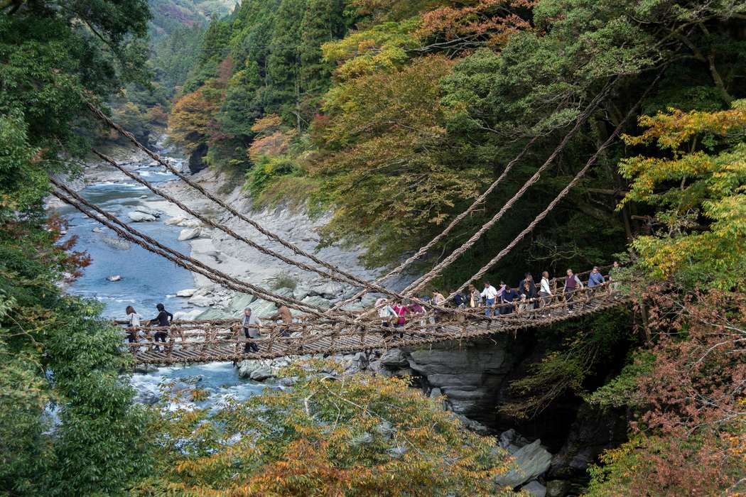 Подвесной мост остров Сикоку Япония