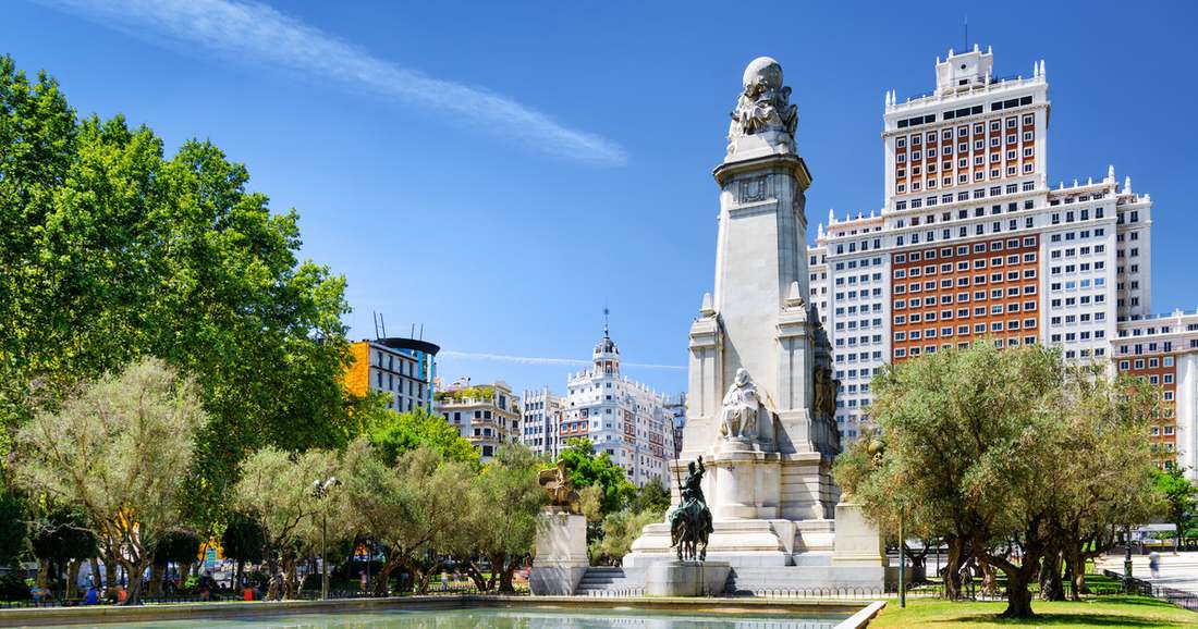 Плаза де Испания Мадрид Памятник Сервантесу