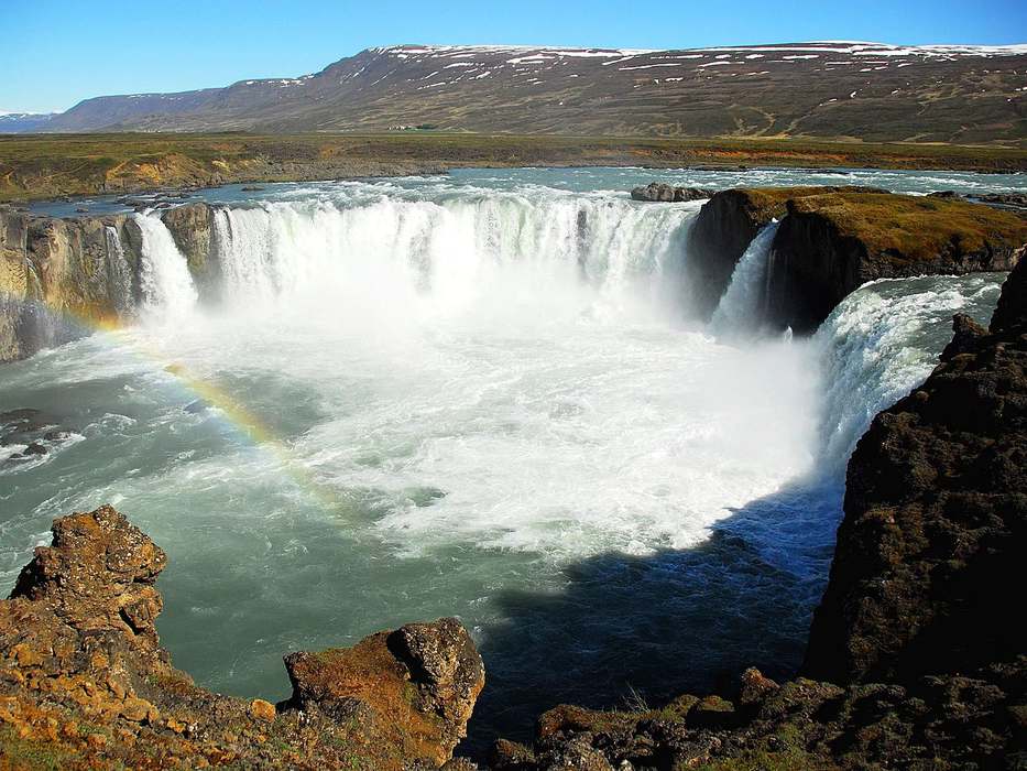Godafoss водопад Исландия летом
