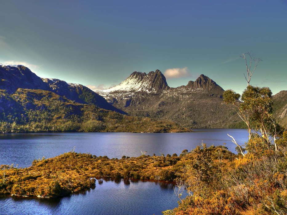 Тасмания горы озеро природа
