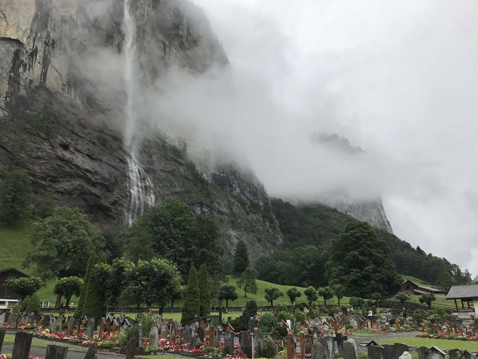 водопад штауббах в швейцарии