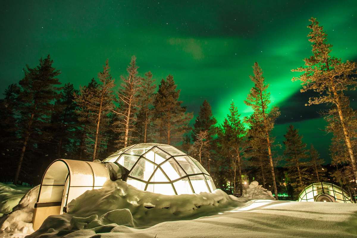 kakslauttanen igloo village финляндия отель северное сияние