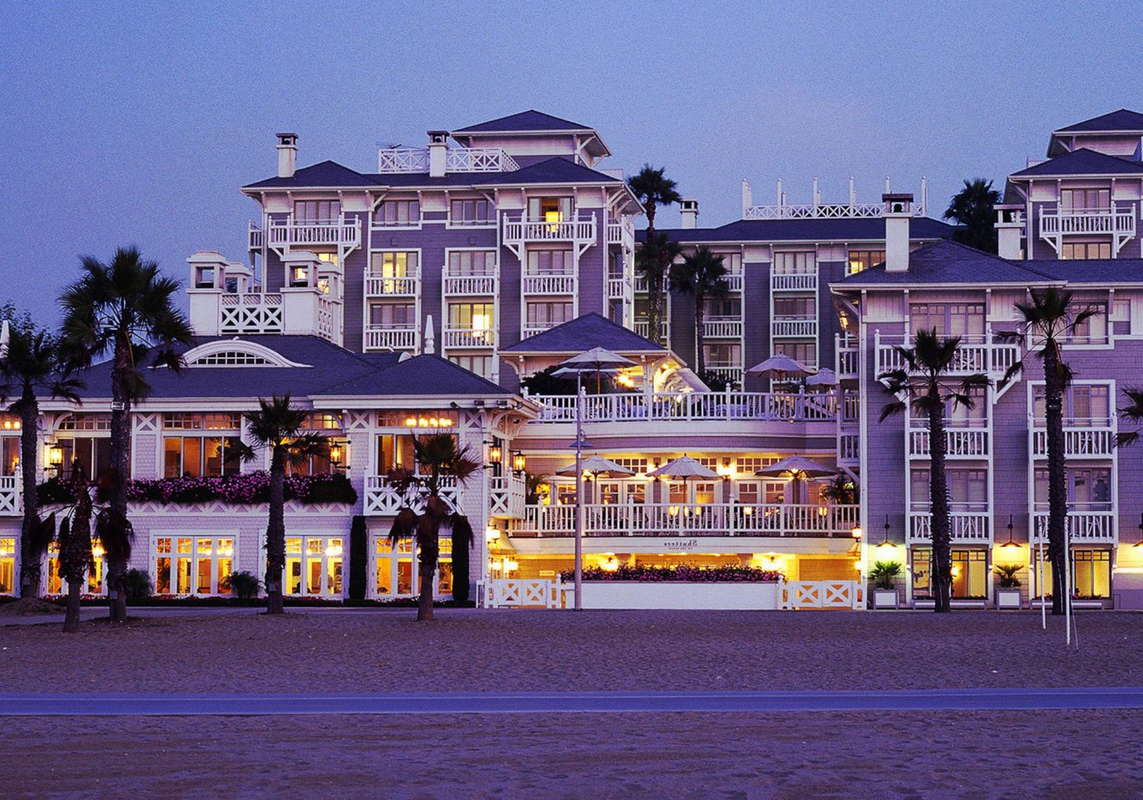 Открытый отель Ставни на пляже Санта-Моника Калифорния