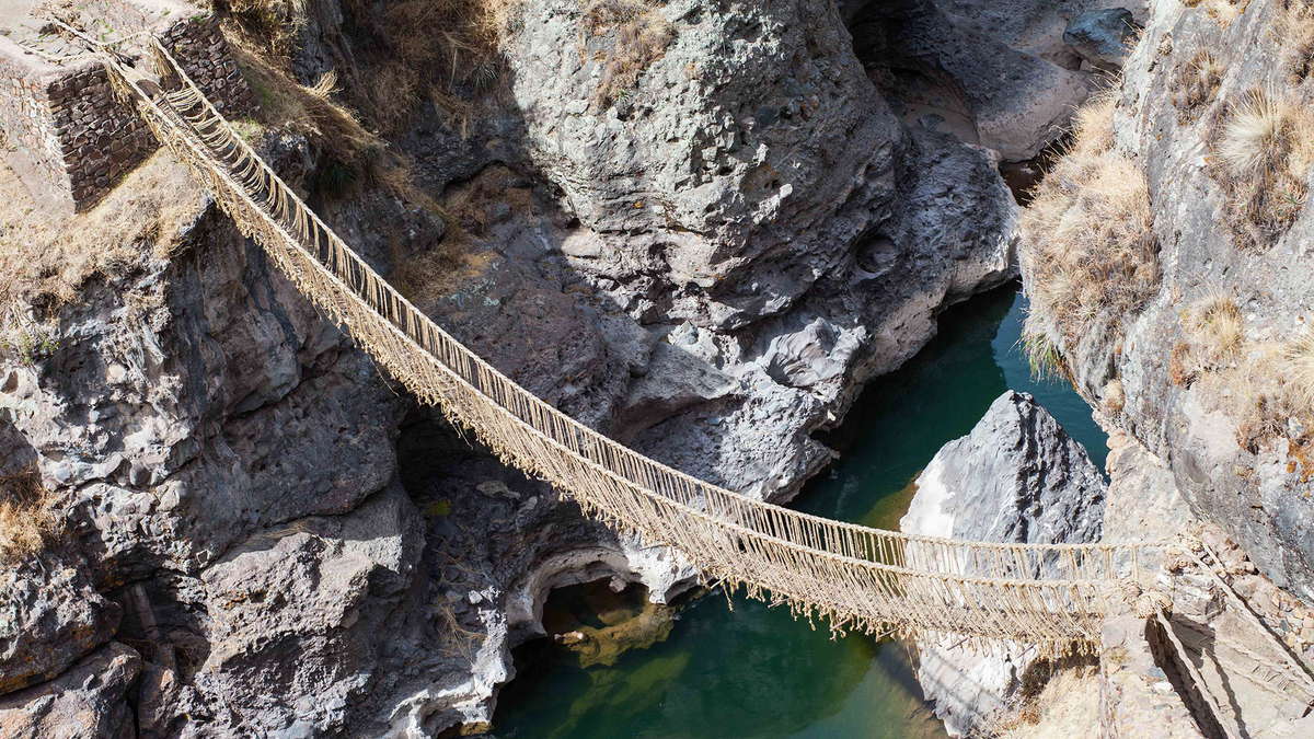 верёвочный мост Кешуачака, Уинчири, Перу
