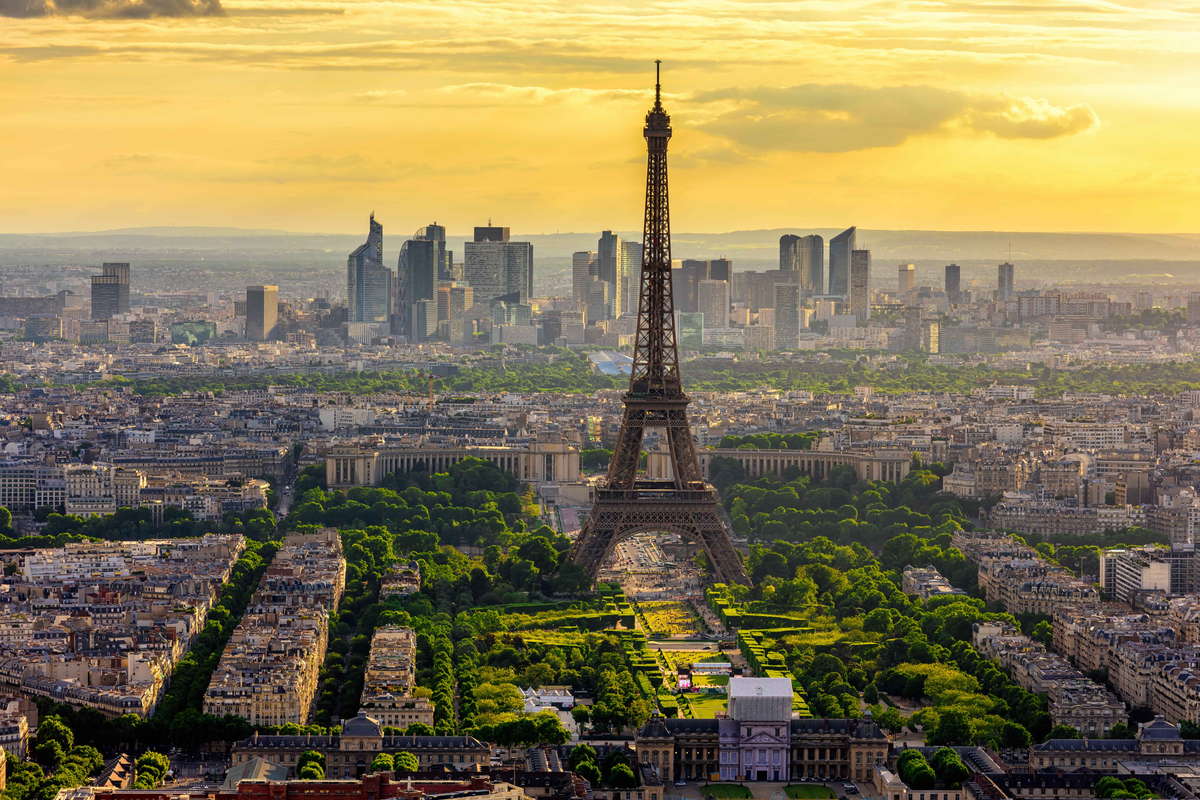 роскошных отелей в Париже эйфелева башня закат