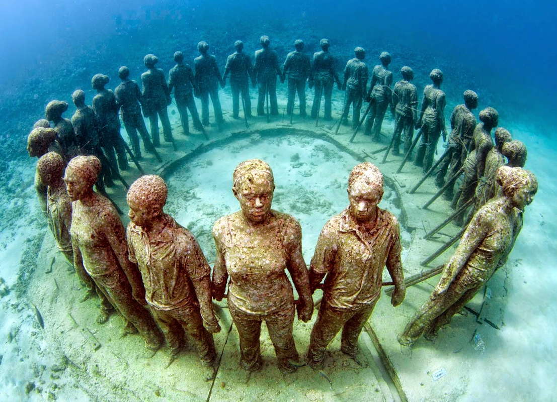 Подводный парк скульптур в Гренаде