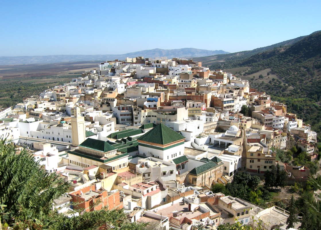 Город Мекнес с высоты Марокко