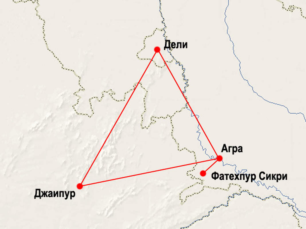 золотой треугольник индии на карте