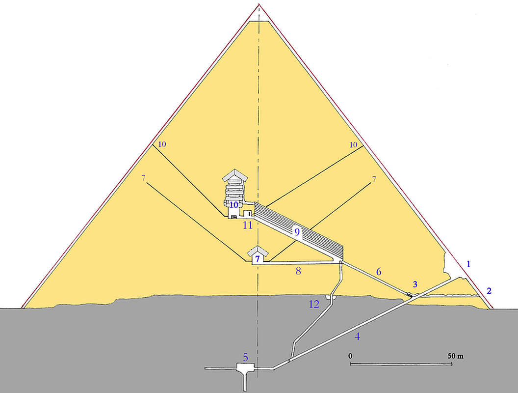 Пирамида Хеопса план схема