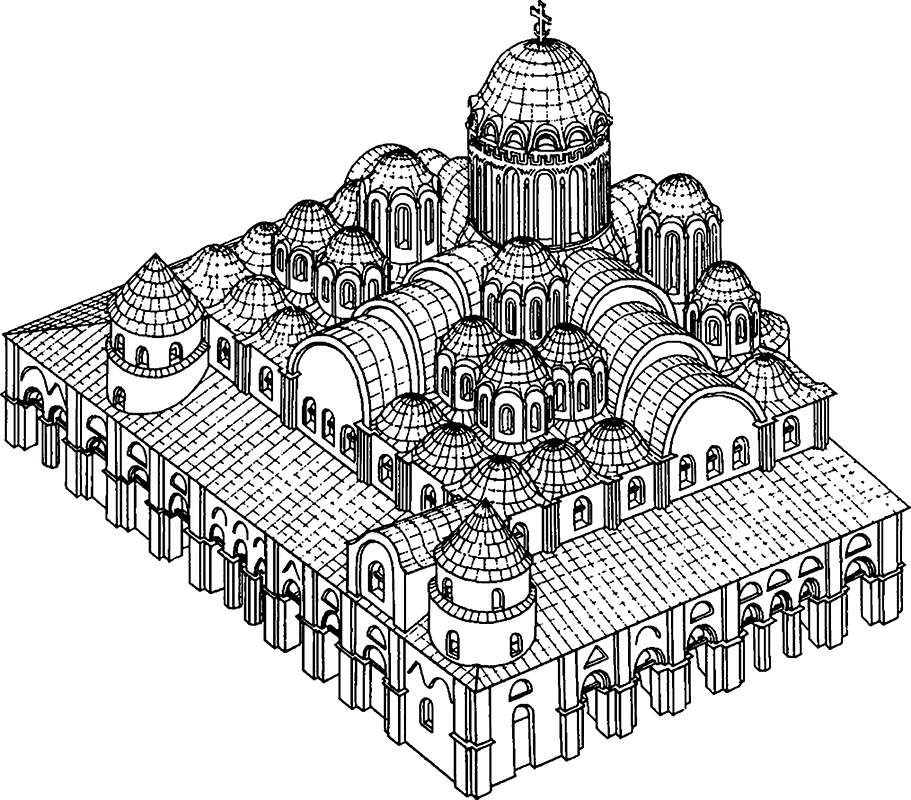 Софийский собор в Киеве макет рисунок