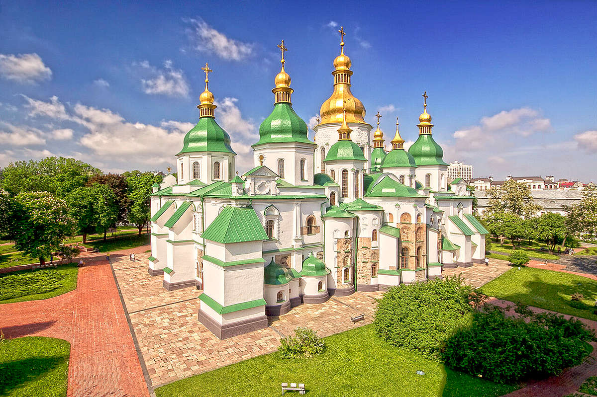 Софийский собор в Киеве внешний вид снаружи