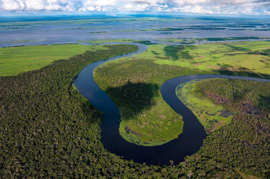 Река Конго вид с высоты