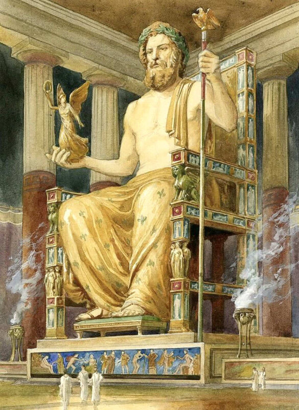 Статуя бога Зевса в Олимпии