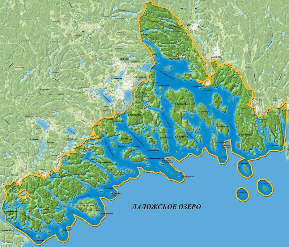 национальный парк ладожские шхеры на карте